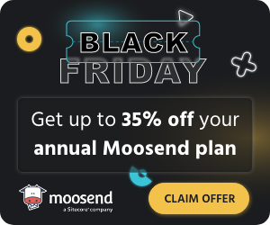black friday deal by moosend