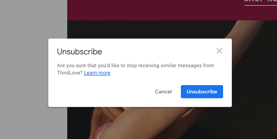thirdlove double unsubscribe opt-in