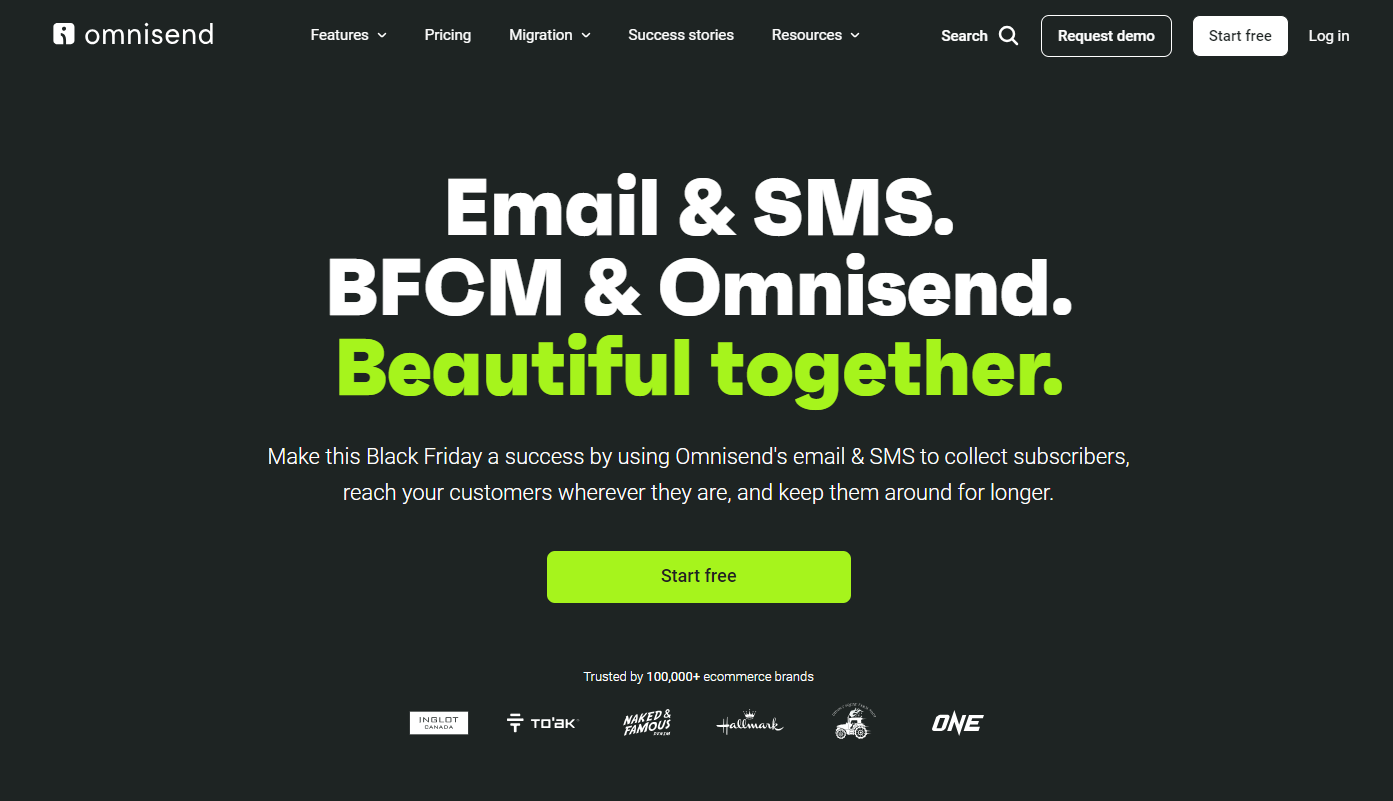 omnisend mailchimp competitor homepage