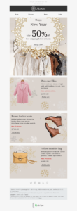 Stripo Christmas email template for eCommerce