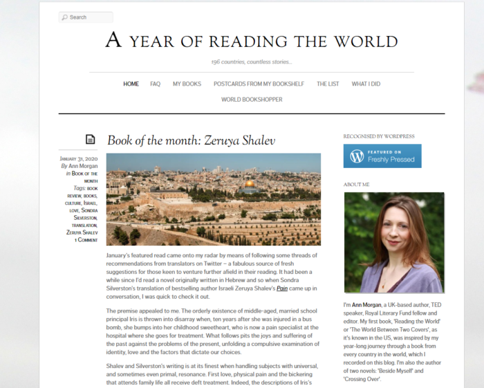 A Year of Reading the World WordPress.com website builder example